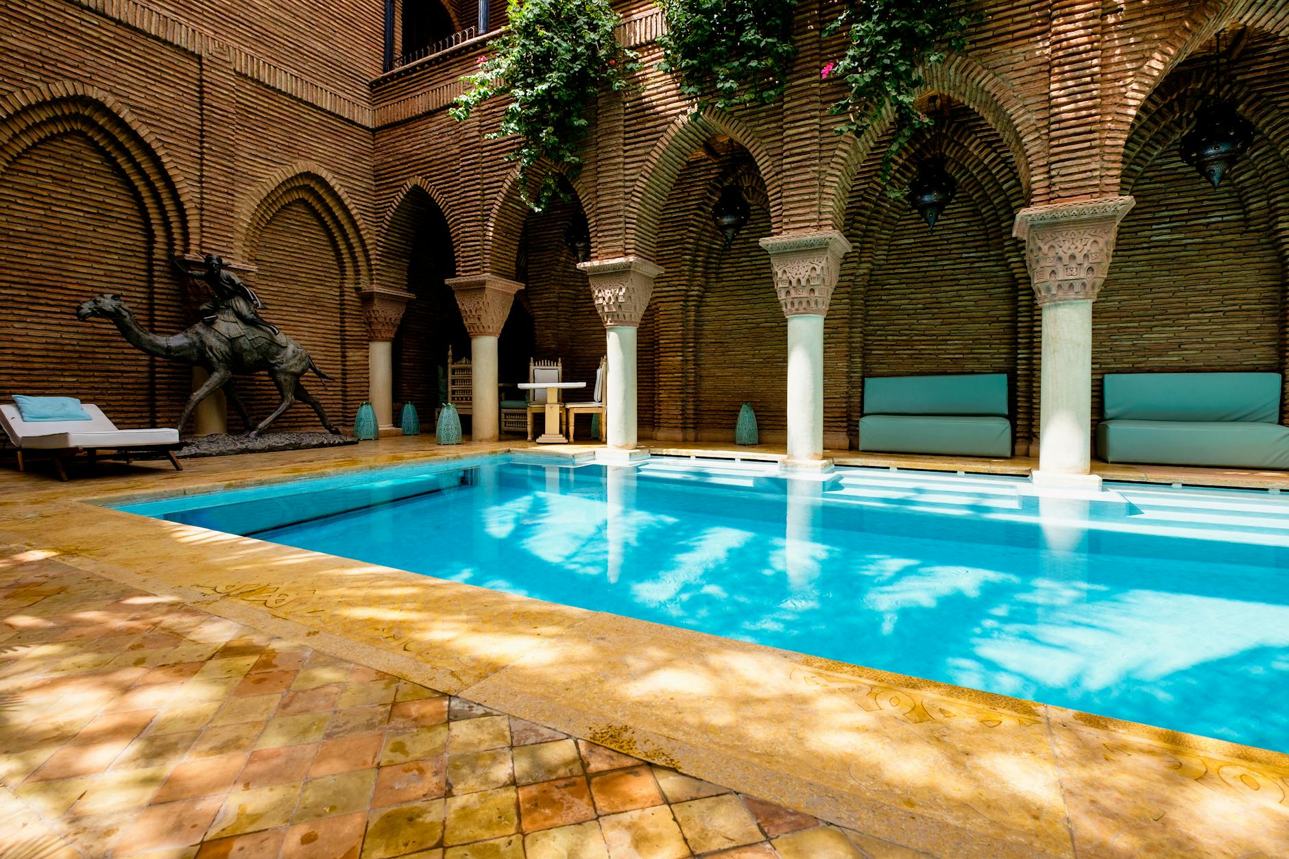 swimming pool in the la sultana hotel in marrakech morocco