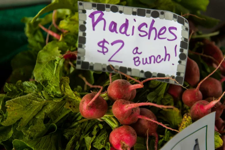 radishes with price tag