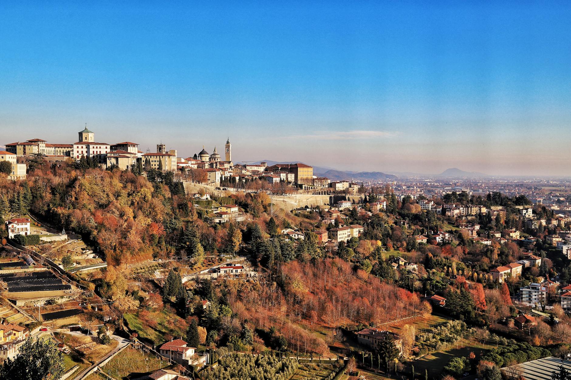 cityscape of bergamo italy